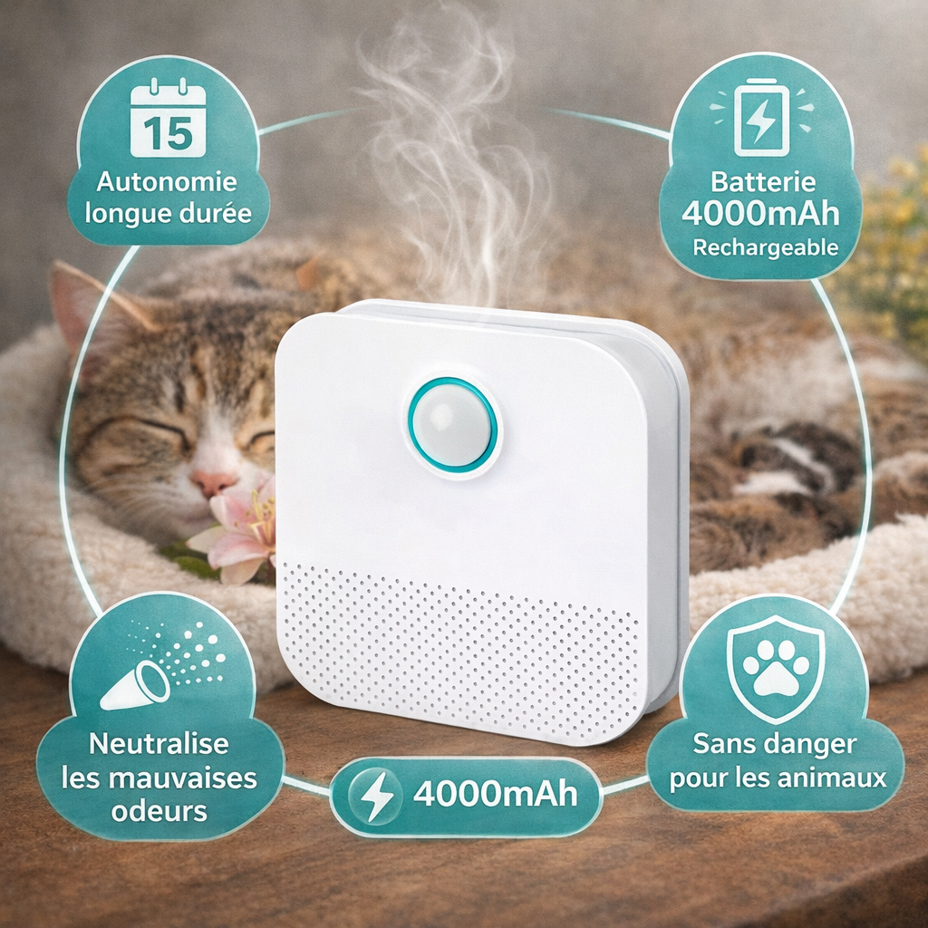 Désodorisant de litière pour chats